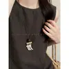 Dinheiro Antigo Estilo Chinês! Colar Pingente em Tons de Marrom para Mulheres, Corrente Clavicular de Luxo de Alto Padrão, Acessório Longo de Verão