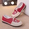 Zapatos de Tela Antiguos de Beijing Personalizados para Mujer, Suelas Blandas Antideslizantes, Cómodos Zapatos para Madres de Mediana Edad, Zapatos Planos Casuales Bordados de Estilo Chino