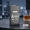 Novo porta-cigarros recarregável com isqueiro, design integrado, resistente à pressão, à prova de umidade, tampa flip magnética, capacidade super grande para 20 cigarros, pacote masculino