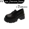 Mocasines de Piel Genuina con Suela Gruesa para Aumentar la Altura Zapatos de Mujer 2026 Otoño Nueva Llegada Estilo Academia Japonesa jk Zapatos Individuales Zapatos Pequeños de Cuero para Mujer