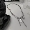 Collar con Cadena y Borla de Bola de Diseño de Nicho Ins para Mujer Tendencia Hip-Hop Sencillo Sudaderas Accesorios para Hombre