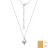 Colar Infinito S925 Prata Esterlina Moissanita Colar Completo em Moissanita Prata Esterlina para Mulheres Estilo Comércio Exterior Mercadorias à Vista Transfronteiriças