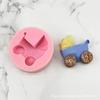 Suprimento Transfronteiriço Carrinho de Bebê Carruagem Molde de Bolo Fondant Gadgets de Cozinha DIY Molde de Fondant de Chocolate