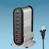 Cargador PD de nitruro de galio de 200 W, adaptador de soporte de escritorio de aleación de aluminio 5C3A, cargador multifunción de 200 W