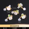 Jingdian Jewelry Fonte de Sal Carmesim Ágata Pequena Gota Coleção Fábrica Personalizada Cabeça de Coelho Fivela de Segurança Anel de Corrida Pixiu Acessórios