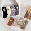 Novas meias-calças para meninas primavera e outono meias-calças para bebês estilo ocidental amor cor sólida meias de fundo leggings infantis espessura média