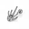 Popular Europeo y Americano Araña de Circonita Anillo para Palma del Ombligo Botón del Ombligo Completo Acero Inoxidable 316L Personalizado Joyería de Piercing para Uña del Ombligo