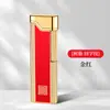 Encendedor inflable de llama abierta personalizado, encendedor lateral de aspecto elegante, rueda de amolado de flores rica, encendedor largo de regalo