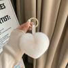 Cinturón de Piel de Conejo Rex Colgante de Amor Tamaño Pequeño Llavero de Corazón Peluche para Colgar en Mochila Escolar Regalo Creativo Lindo Rojo de Internet
