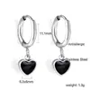 Pendientes Populares de Amor Transfronterizos, Simples y Personalizados, Lindos Pendientes de Corazón con Goteo de Aceite Coloridos Estilo Girly, Pendientes de Acero Inoxidable