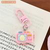 Novo Bonito Rosa Música Urso Chaveiro Pingente Coração Da Menina Bolsa Pingente Decorativo Pequeno Presente Pendurado Enfeites