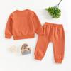 Moletom Casual Transfronteiriço para Bebês e Crianças Outono e Inverno Unissex Halloween Fantasma Bordado Manga Longa Gola Redonda