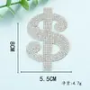 Nuevo Parche Autoadhesivo con Letras de Pedrería Estampado en Caliente Patrón de Dólar para Ropa Equipaje Parche de Tela DIY Venta al por Mayor