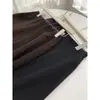Elegante falda imprescindible para otoño e invierno, falda midi de lana de acetato de cintura alta, versátil y estiliza para mujer, adecuada para ir al trabajo