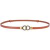 Cinturón fino de cuero genuino para mujer, decorativo, para vestido, chaqueta de traje, con cintura a la moda, combinable con todo, cinturón de piel de vaca pura.