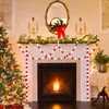 Guirnalda de Pompones de Fieltro de Colores Fondo de Navidad Decoración de Lugar Colgante Chimenea Pared Decoración de Fiesta en Casa