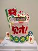 Decoração de bolo de feliz aniversário tema Mahjong popular online com luzes brilhantes ornamento de auto-desenho boa sorte fique rico topo de bolo