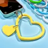 Nuevo Llavero de Pulsera Redonda de Silicona con Forma de Corazón Correa de Muñeca Portátil Anti-Caída y Anti-Pérdida para Teléfono Móvil