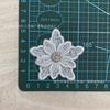 Aplica para Sombrero Sombrero de Lana Bordado Accesorios Blanco de Doble Capa Flor de Agua Soluble Bordado Uñas Uñas de Diamante Cuentas