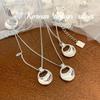 Coreia do Sul Dongdaemun Internet Celebrante Jóias de Prata S925 Sterling Silver Design Simples Colar Nicho Cool Feminino