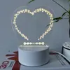 Luz nocturna acrílica 3D DIY tablero de mensajes con escritura a mano lámpara de mesa pequeña acrílico borrable memo de escritura a mano