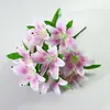 10 lirios artificiales, perfectos para decoraciones de bodas, arreglos festivos y decoración del hogar/sala de estar; venta al por mayor desde la fábrica de origen