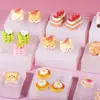 Juguetes de Comida en Miniatura: Pastel de Fresa, Donut, Pan de Chocolate - Moldes de Silicona para Manualidades Hechas a Mano y Squishy