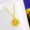 Collar de rosa bañado en oro de Vietnam para mujer, simple, estilo coreano, para estudiantes, cadena para la clavícula, joyería