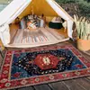 Alfombra para Sala de Estar de Imitación Cachemir Persa para Exteriores e Interiores, Resistente a Manchas, Alfombra Refrigerante de Cobertura Total para Sala de Estar del Hogar
