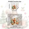 Lindas calcomanías electrostáticas de ardilla para ventana, de invierno y Navidad, sin adhesivo, no dañan el cristal, perfectas para decorar las ventanas de la sala de estar y crear una atmósfera festiva