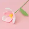 Flor de Lana Tulipán Floreciente Gradiente Terminada Flor Tejida Flor Tejida a Crochet Hecha a Mano Flor Artificial Regalo para el Día de San Valentín el Día del Maestro