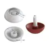 Molde de Silicona de Resina para Ropa DIY Portavelas Rayado Recipiente de Almacenamiento Portavelas Redondo de Corazón Molde de Yeso para Portavelas