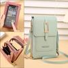 Bolso Pequeño Cuadrado para Mujer Urbano Simple con Pantalla Táctil para Teléfono Móvil, Portatarjetas Multifuncional, Billetera para Monedas, Bolso Cruzado de Hombro Único, Moderno