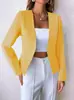 17 Colores en Stock, Comercio Exterior Transfronterizo Nuevo Estilo 2026 Blazer para Mujer, Cárdigan de Manga Larga Estilo Europeo y Americano Ajustado para Mujer