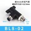 Válvula Manual Pneumática Buc Válvula de Comutação de Tubo de Ar 8mm Conector Manual Btc6 Bc10 Válvula de Ar de Plugue Rápido de Plástico 12 Conexão Rápida