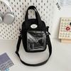 Bolso de Dolor de Estilo Japonés Bolso de Mujer Bolso de Mano 2024 Nuevo Bolso de Hombro Moda Bolso Cruzado Casual Dibujos Animados Lona Pequeño Bolso Cuadrado