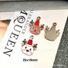 142 Colgantes de Navidad Colgantes de Aleación con Gota de Aceite Accesorios para Joyería DIY Colgante de Papá Noel Muñeco de Nieve Campana