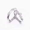S925 anel de casal de prata esterlina para homens e mulheres estilo coreano novo nicho design simples luxo leve