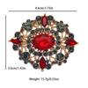 Palácio Antigo Central Tesouro de Cor Broche Oval Feminino Alto Nível Nicho Europeu e Americano Transfronteiriço Cristal Pedra Preciosa Corsage Acessórios Broche