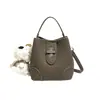 Bolsa Transversal Tipo Saco Personalizada Simples de Alto Valor para Mulheres 2026 Nova Moda Casual Pequena de Mão com Textura de Lichia