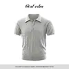 Polo de Verano de Punto Trenzado Talla Grande para Hombre, Estilo Coreano, Versátil, Moderno, Corte Holgado, Camiseta Corta para Gimnasio, Tendencia