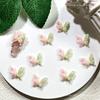 Rosa Verde Niebla Jazmín de Mar Arte de Uñas Joyería Estéreo Rosa Material de Arte de Uñas Pulsera DIY Joyería de Flores Suaves para Arte de Uñas