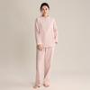 Pijama Personalizado para Mujer de Primavera y Otoño, Conjunto Pulóver de Terciopelo con Cuello Alto, Pantalones de Manga Larga, Cárdigan, Color Sólido, Se Puede Usar Afuera como Ropa de Casa