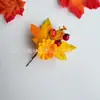 Galhos de flores decorativas de Ação de Graças de produto novo transfronteiriço, decorações de festival da colheita de outono, abóbora e folha de bordo, galhos curtos de Halloween
