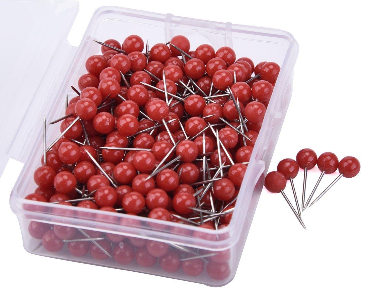 5mm flag map pins-red