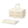 Cesta de Compras Plegable, Cesta de Picnic, Cesta de Almacenamiento Plegable, Artículos Esenciales para Acampar al Aire Libre, Cesta de Compras Portátil para Supermercado
