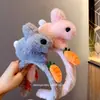 Diadema de Peluche con Orejas de Conejo Lindas para Lavado de Cara de Mujer Pinza para el Cabello Diadema Popular en Internet Tocado de Cabeza de Conejo Accesorios para el Cabello Esponjosos