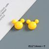 Estilo Japonés Elegante Brillante Cabeza de Mickey Color Sólido Resina Accesorios Parche Pendientes DIY Pegamento de Crema Joyería Accesorios Materiales