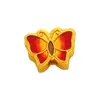 Pulsera de Flor de Mariposa Chapada en Oro con Cuentas Pulsera Collar al por Mayor Cuentas Espaciadoras Versátiles Cuentas de Hilo Accesorios Accesorios de Colgante para Mujeres