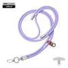 Cordón Original para Teléfono Móvil 6mm Fuerte para Colgar en el Cuello Cruzado Ajustable Exterior Antiperdida Exquisita Cuerda Trenzada de Muñeca Plata